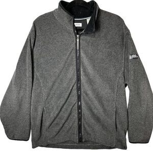 IZOD PerformX Men's Full-Zip Fleece Jacket‎ Charcoal Gray Size Large
